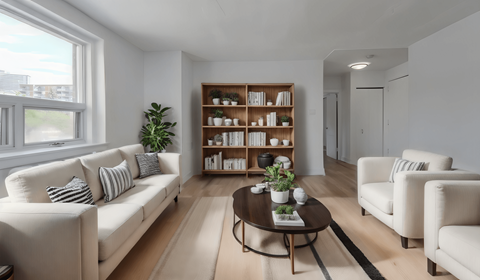 Floor plan for 1 bed, 1 bath, 620 sqft